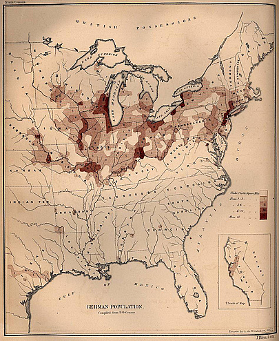 Landkarte der Vereinigten Staaten von 1872