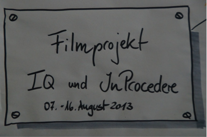 Handgemaltes Plakat zum »Filmprojekt«